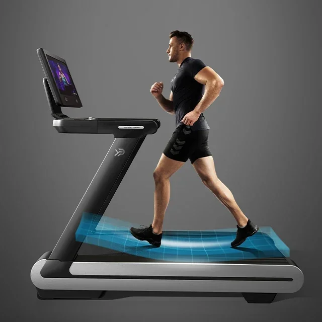 YPOO  newest design  15%  incline MX treadmill luxury Semi Commercial Treadmill Machine High Quality Treadmills with YPOOFIT APP