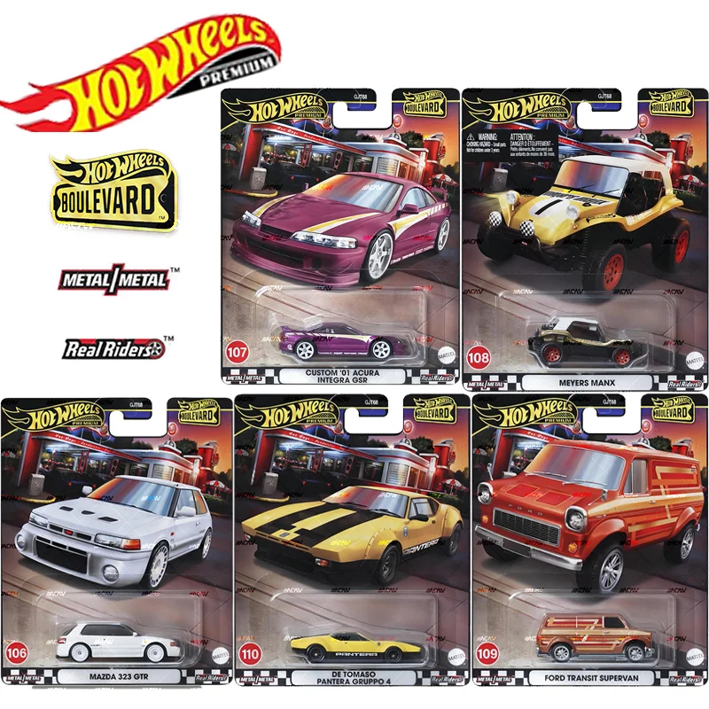 Mattel Hot Wheels 1/64 Boulevard 22 Series De Tomaso Pantera Gruppo 4 Ford Transit Supervan Collectible Car Toys Diecast Vehicle