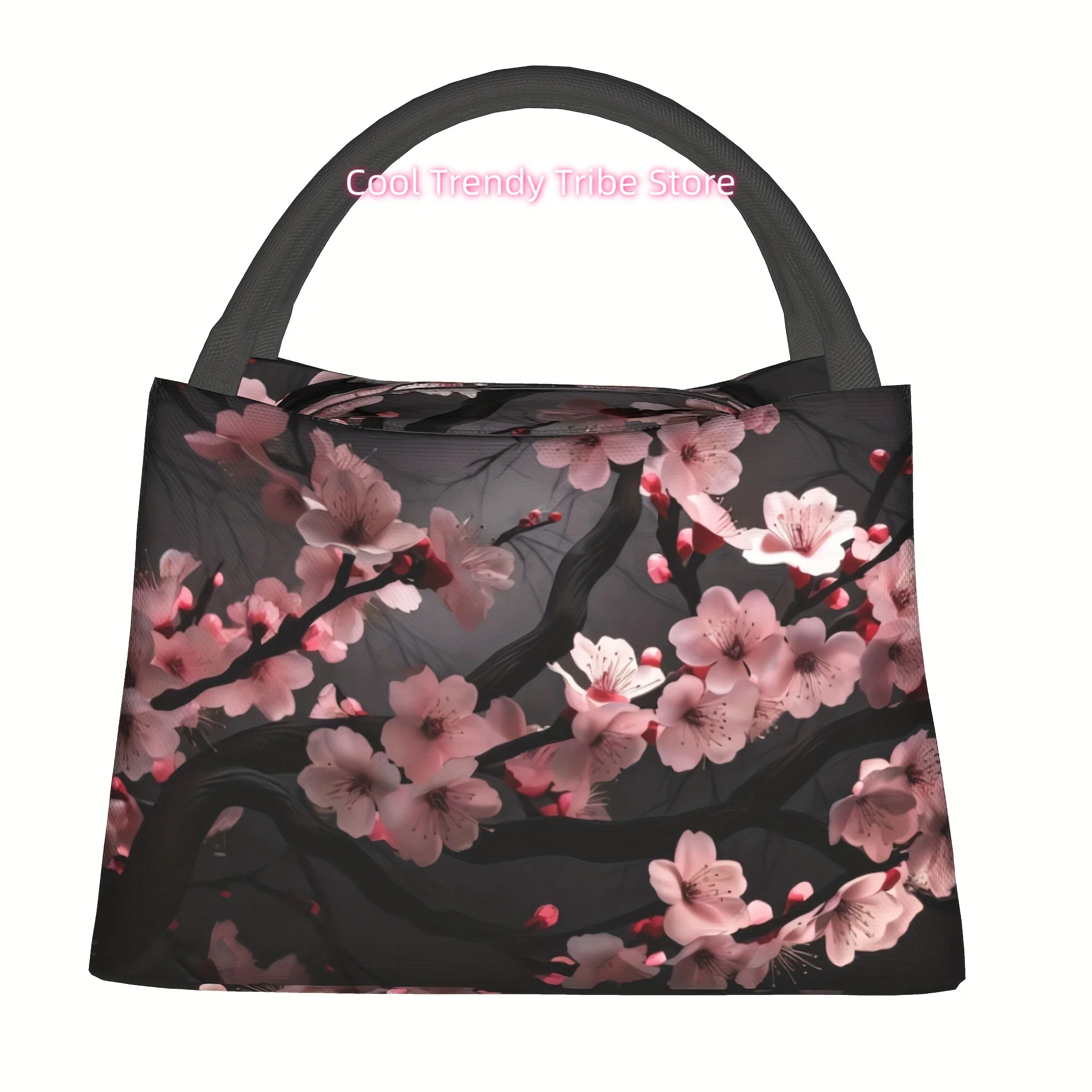 Portable and Reusable Refrigerated Bag, Insulated Bag, Insulated Lunch Bag, 1pc Plum Blossom,   for Camping, Picnics, Be