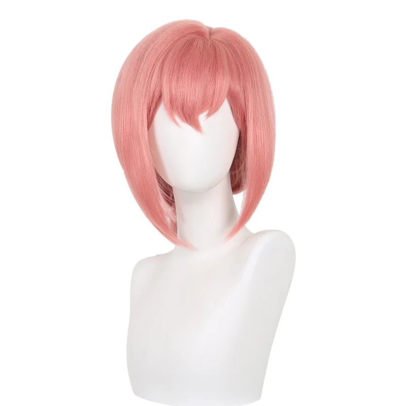 「絶対ゼロ」劉月城コスプレウィッグ ピンクの編み込みヘア リアルな頭皮トップウィッグ