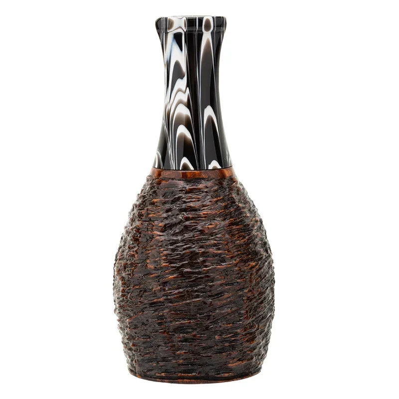 Zigarren-Zigarettenhalter, Kampalanischer Mundstein, Nanmu-Schnitzerei/glatter tragbarer Zigarettenhalter mit mehreren Ringen und Geschenkbox