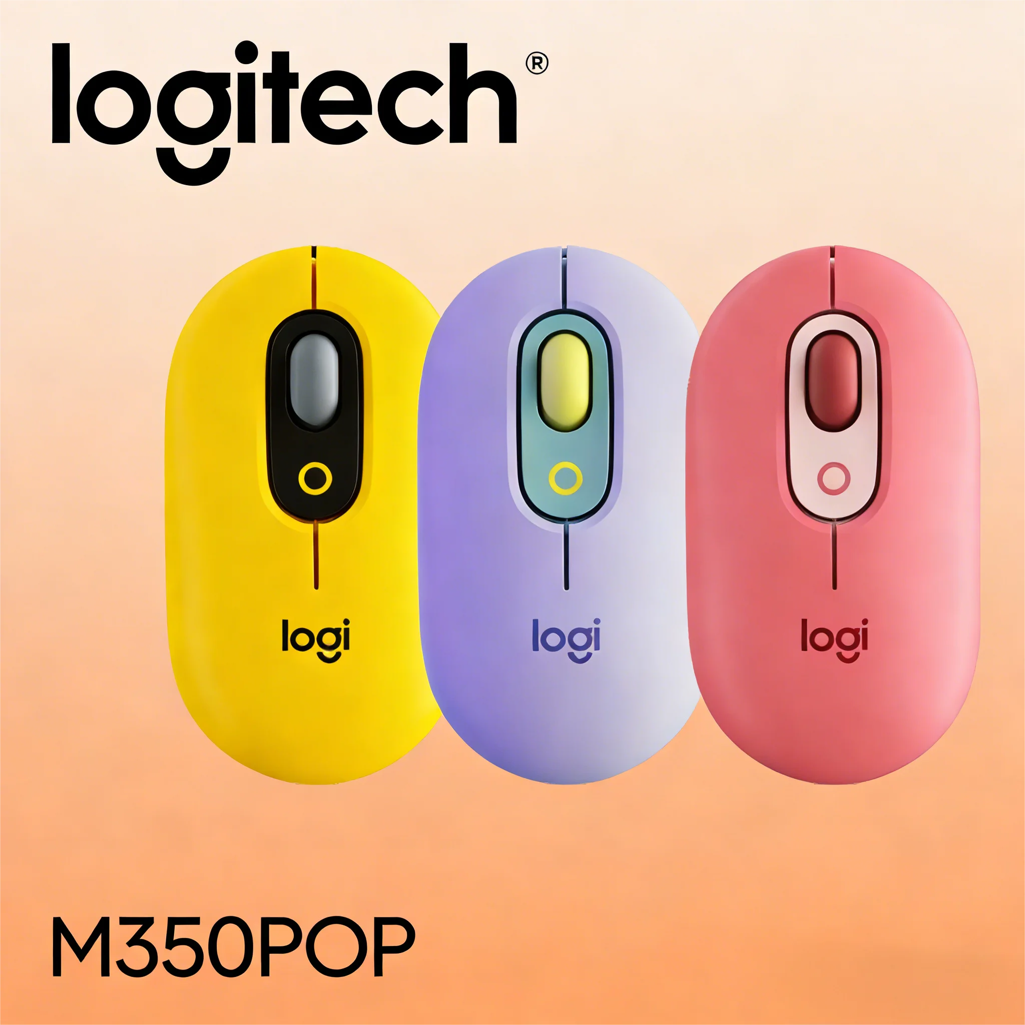 

Logitech M350 POP Wireless Bluetooth Mouse, Long-Lasting Battery, Multi-Device Portable Cute for Office