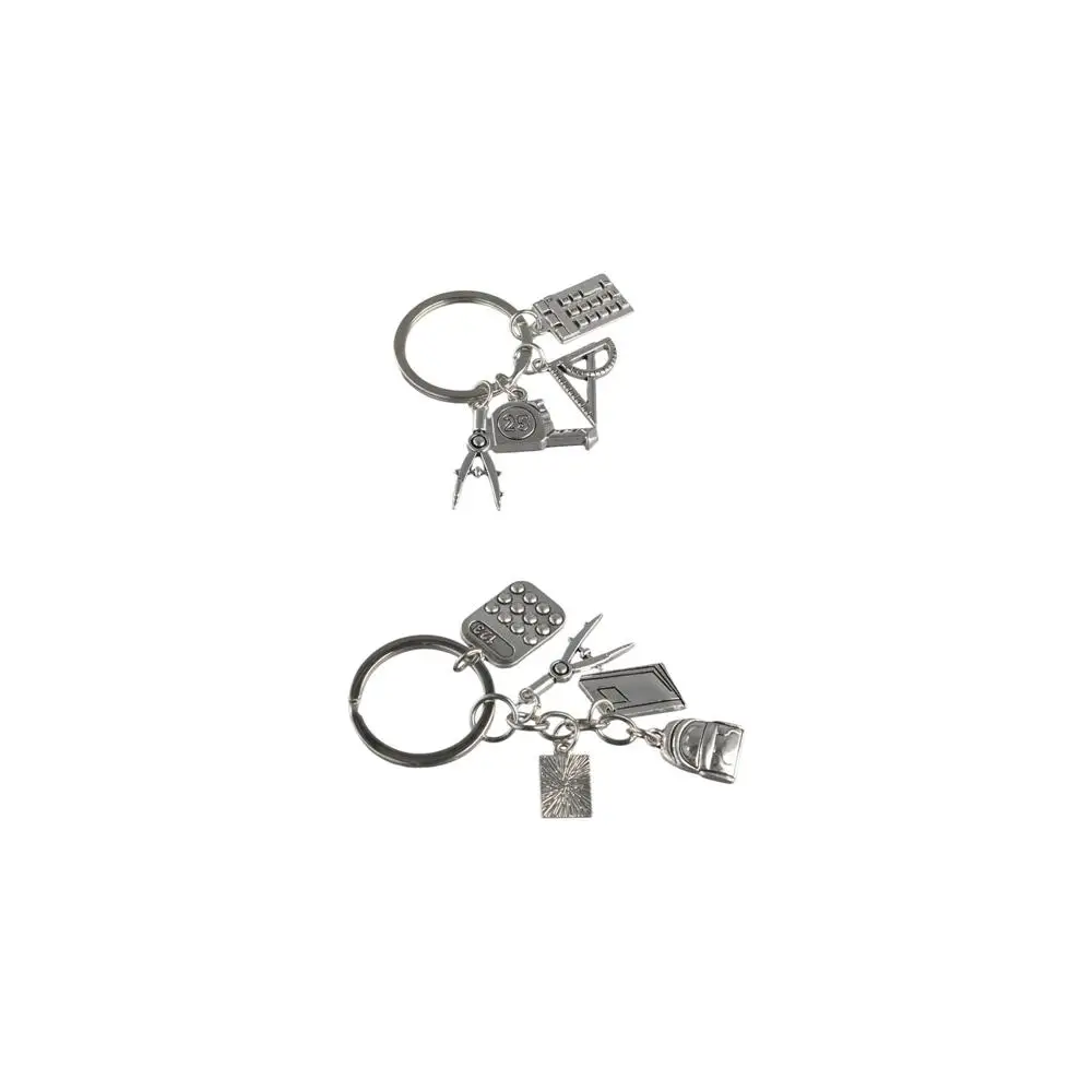 DIY Jewelry Math Formulas Keychain Compasses Calculator Geometry Keychain Backpack Book Student Keychain Greek Symbols Keychain