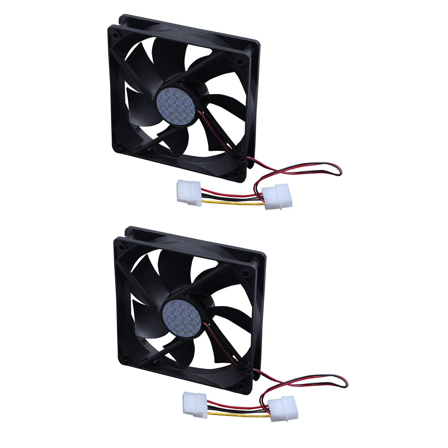 2X 120mm x 25mm DC 24V 4Pin Sleeve Bearing Computer Case Cooling Fan