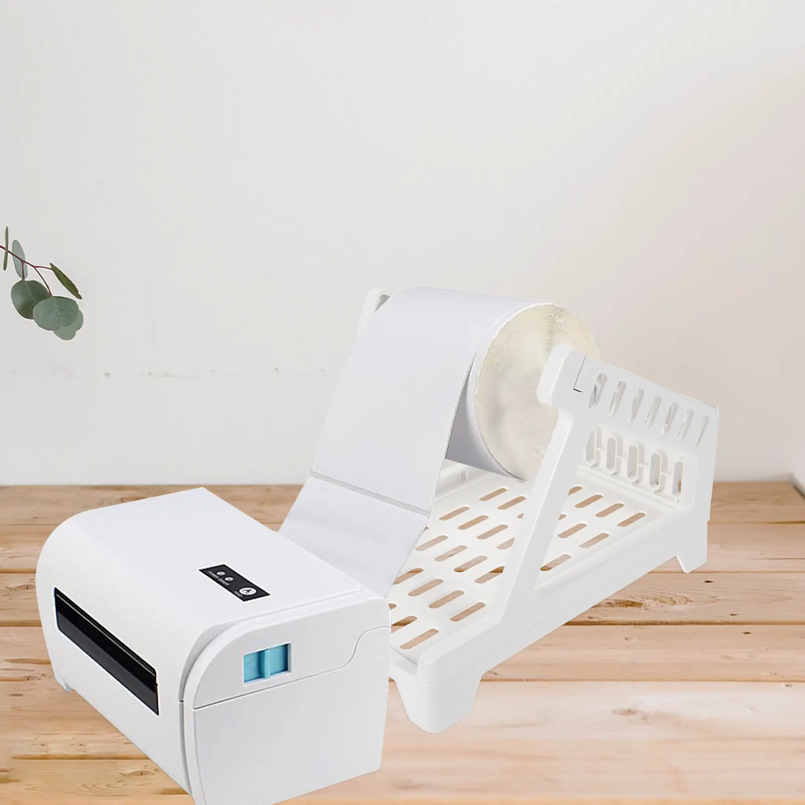 Convenient Desktop Label Roll Holder Plastic Shipping Label Rack for Reels Stacked Paper Easy Install Disassemble Printer Supply