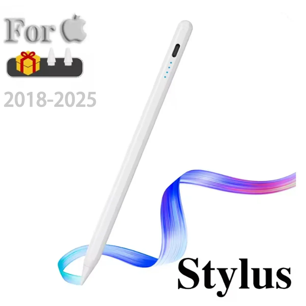 Caneta Stylus para iPad Pencil 10a Geração, 3X Quick Charge Apple Pencil com Rejeição de Palma e Sensibilidade de Inclinação, Compatível para 2