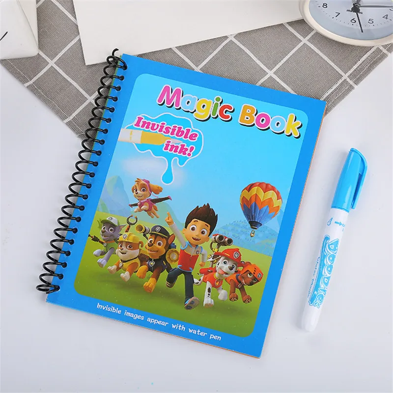 Paw Patrol นํากลับมาใช้ใหม่ Magic Water Drawing สมุดระบายสีเด็กของขวัญเด็กของขวัญวันเกิดของเล่น