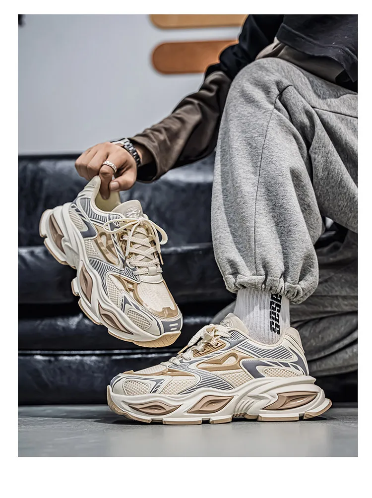 Low-Top Thick Platform Man Casual Sneaker Spring and Autumn Designer Trend Comfortable High Quality Sports Shoes for Men