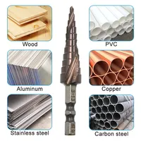 M35 Hexagonal Spiral 3-13mm Cobalt Containing Step Drill Stainless Steel Hole Opener Co Pagoda Drill Bit Cutting Tool 3