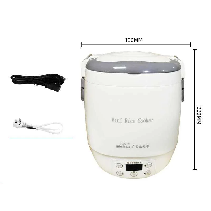 AC220-240V/DC12V/DC24V 1.6L Electric Rice Cooker Enough for Two Persons Lunch Box household/car/truck use