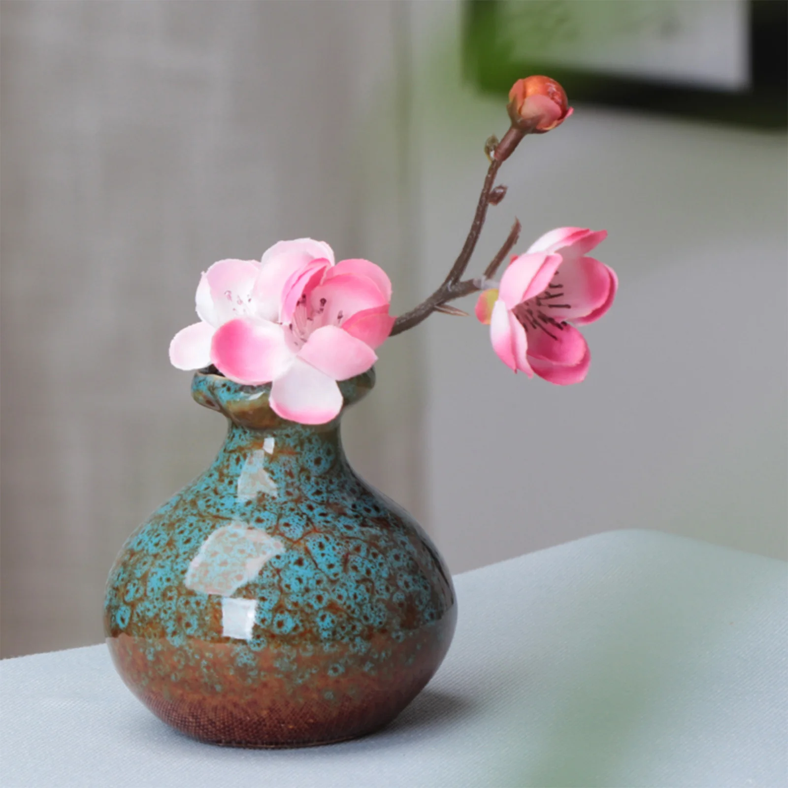 

Ceramic Vase Pot Office Desktop Living Room Interior Decor Red Daily Necessities Blue Elegant High Quality Ceramics Flower Vases