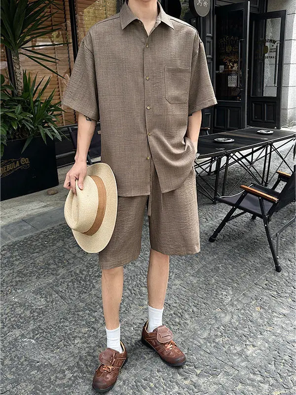 ensemble-deux-pieces-decontracte-homme-ete-en-polyester-imitation-lin-chemise-a-manches-courtes-et-short-coupe-ample-confortable-pour-jeune-homme