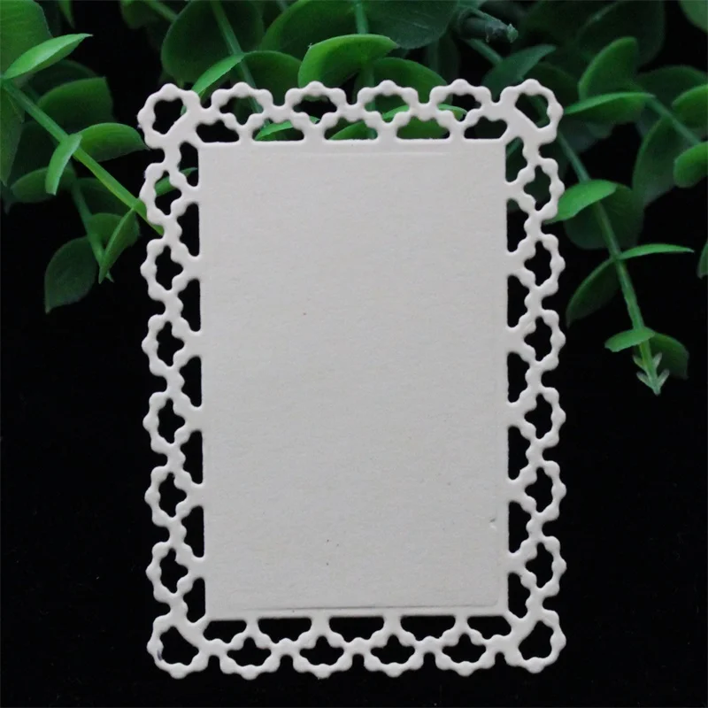 Lace Rectangle Frame Metal Cutting Dies Stencil Scrapbook Album Stamp Paper Card Embossing Decor Craft Knife Mould