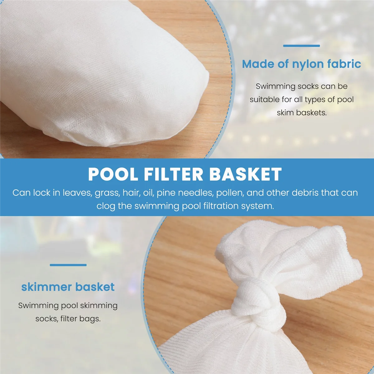 10er Pack Pool Skimmer Socken, Filter beutel, die perfekte Socke/Netz/Sparer zum Schutz Ihres unterirdischen oder oberirdischen Pools