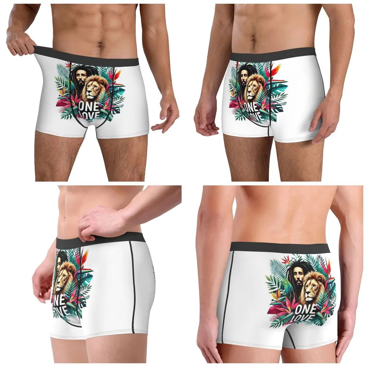 الملاكم السروال السراويل بوب مارلي واحد الحب سراويل الرجال ملابس داخلية جيدة التهوية ل أوم رجل صديقها هدية