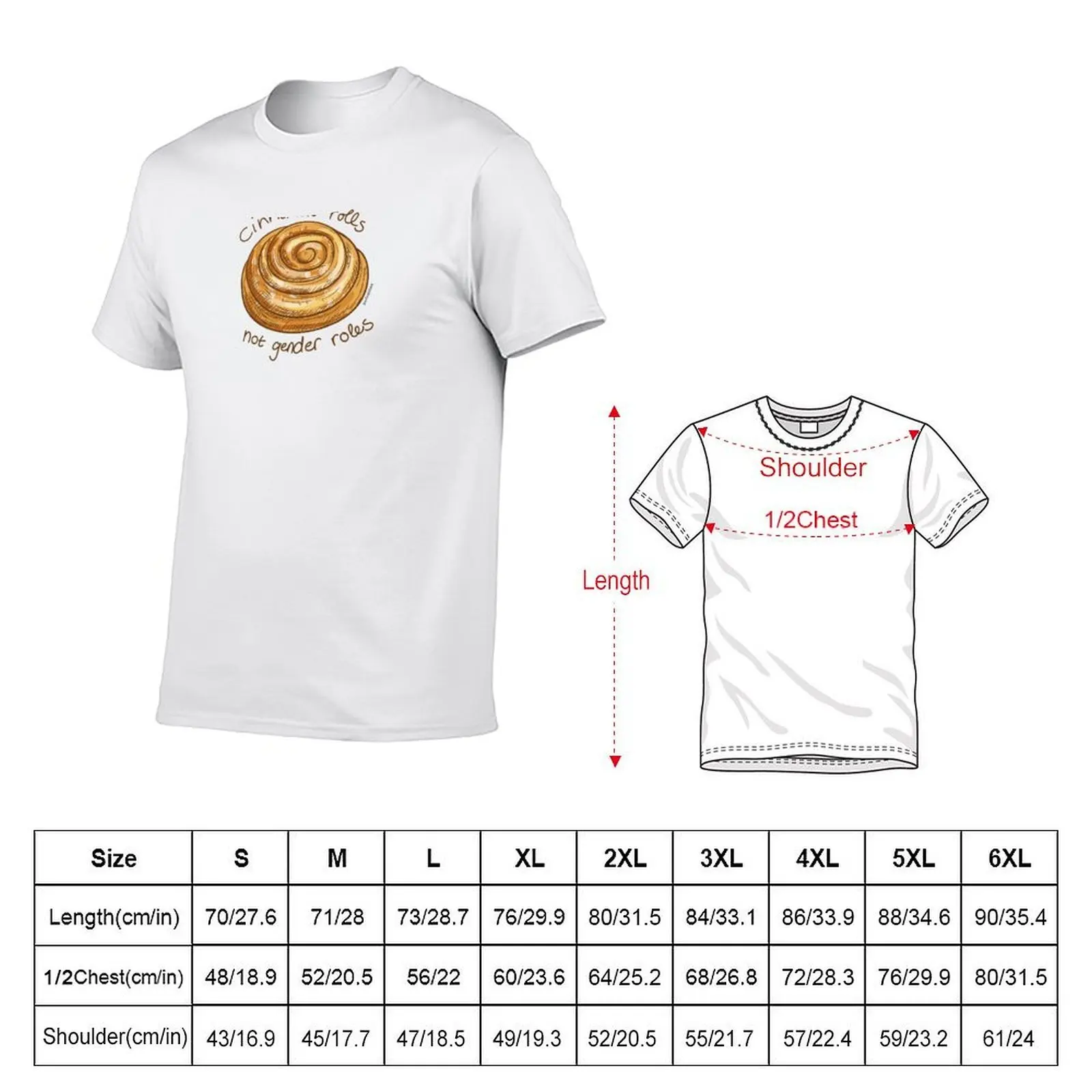 cinnamon rolls not gender roles T-Shirt mens graphic t shirts t shirt men 100% cotton luxury brand T-Shirt