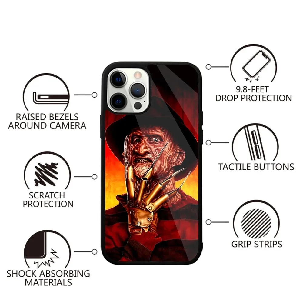 Film K-Krueger F-Freddy Horror Phone Case For iPhone 16,15,14,13,12,11,Plus,Pro,Max,Mini Magsafe Magnetic Wireless Charging