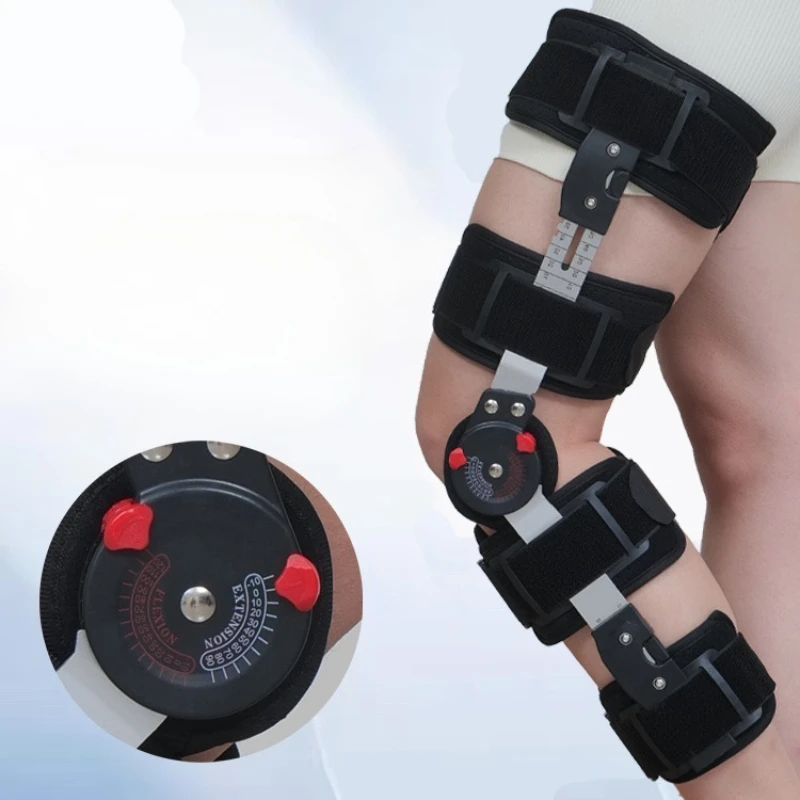 

Модель ортопедической поддержки, стабилизатор после операции, регулируемый шарнирный наколенник, фиксация коленного сустава, носилки, помощь при ходьбе