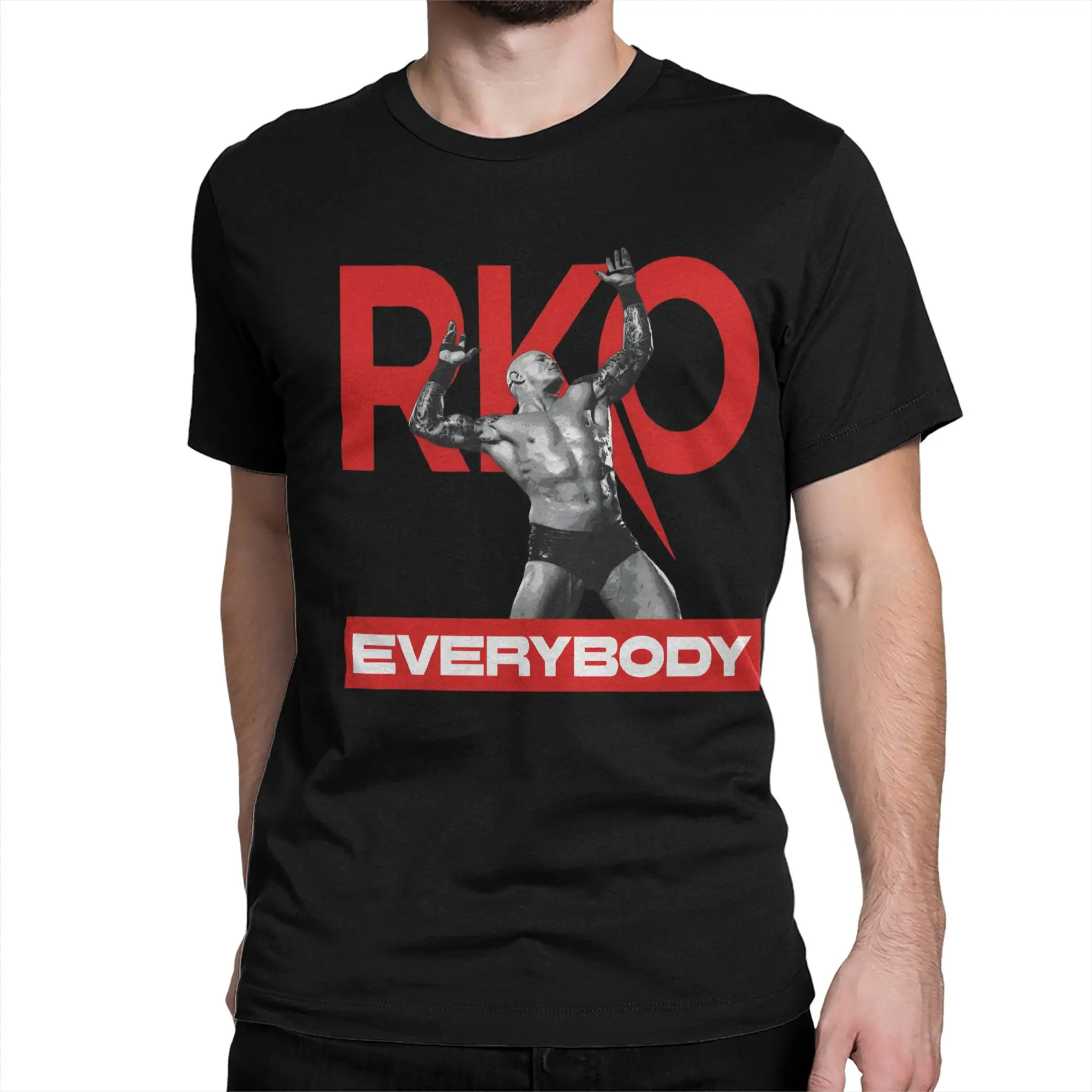 Randy Orton RKO Everybody for Men Women T Shirt  Humorous Tees Short Sleeve O Neck T-Shirt 100% Cotton Plus Size Tops