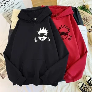 Jujutsu Kaisen Anime Hoodies, Streetwear Gráfico, Unisex, Kawaii, Gojo Satoru, Moletons, Grandes, Demon Slayer 12 principais vendas moletons de animes - №9