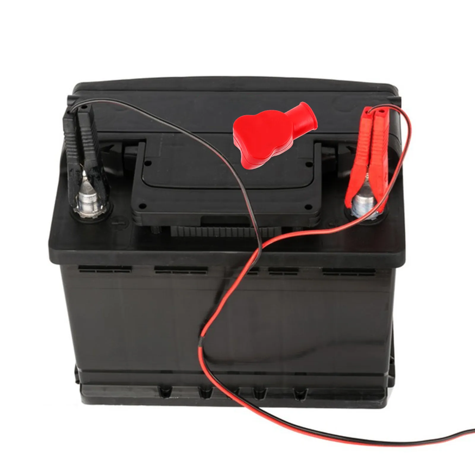 1Pair Car Battery Terminal Protective Caps PVC Insulation Covers for Positive Negative Posts Corrosion Proof Easy