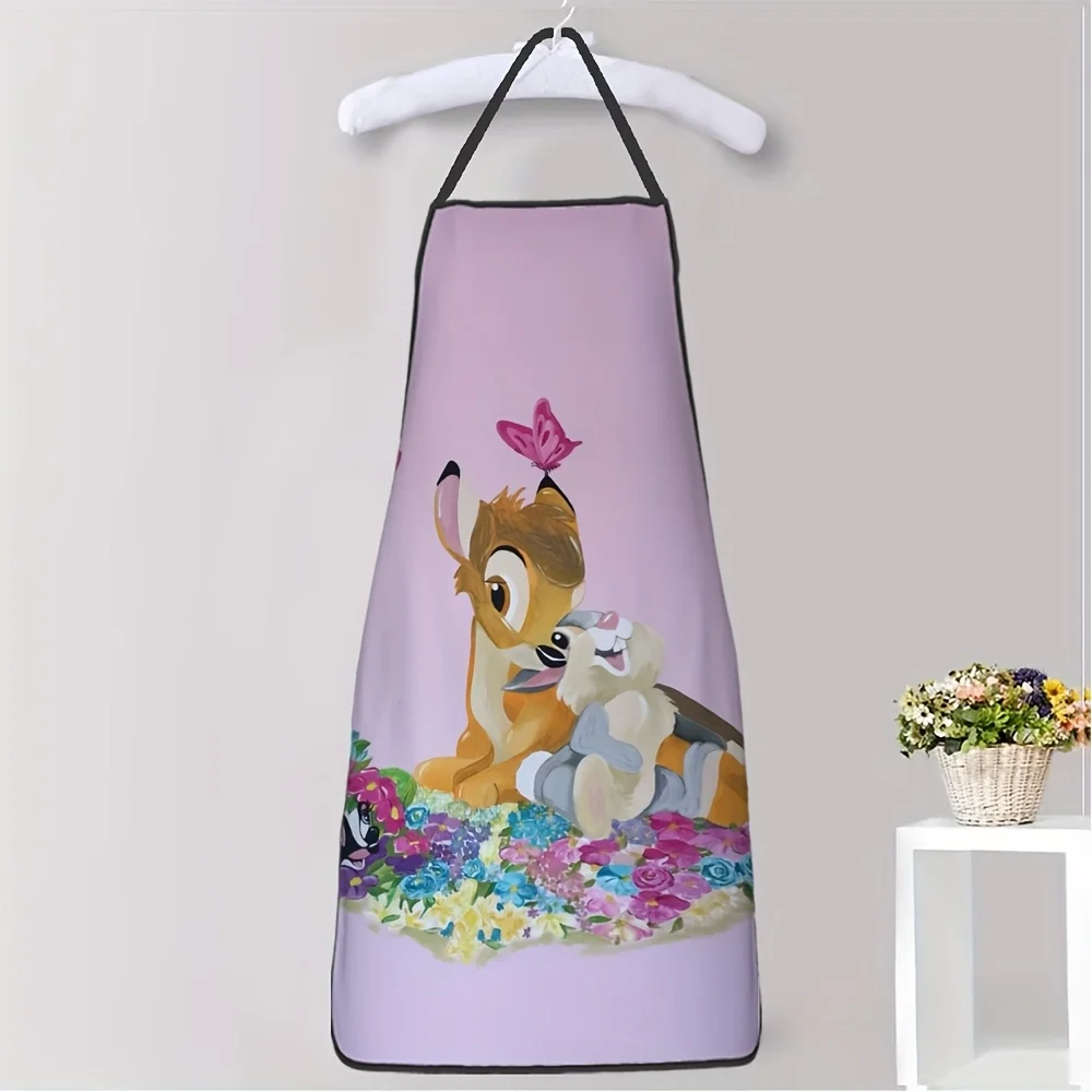 قطعة واحدة من مريلة بطابع بامبي، مثالية للمطبخ والتنظيف المنزلي، والطبخ المنزلي، ومريلة نادل الشيف للمقاهي ومطاعم الشواء، ومستلزمات المطبخ، وهدايا العطلات #4