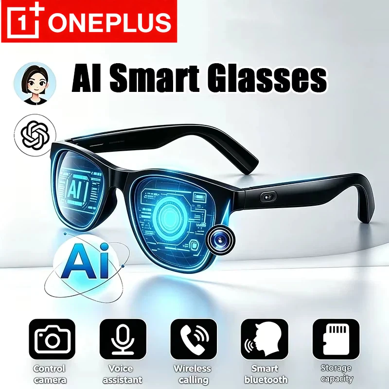 OnePlus AI Smart Glasses Music New Bluetooth Call Voice Assistant Touch Control Fashion Sunglasses Outdoor For Men Women