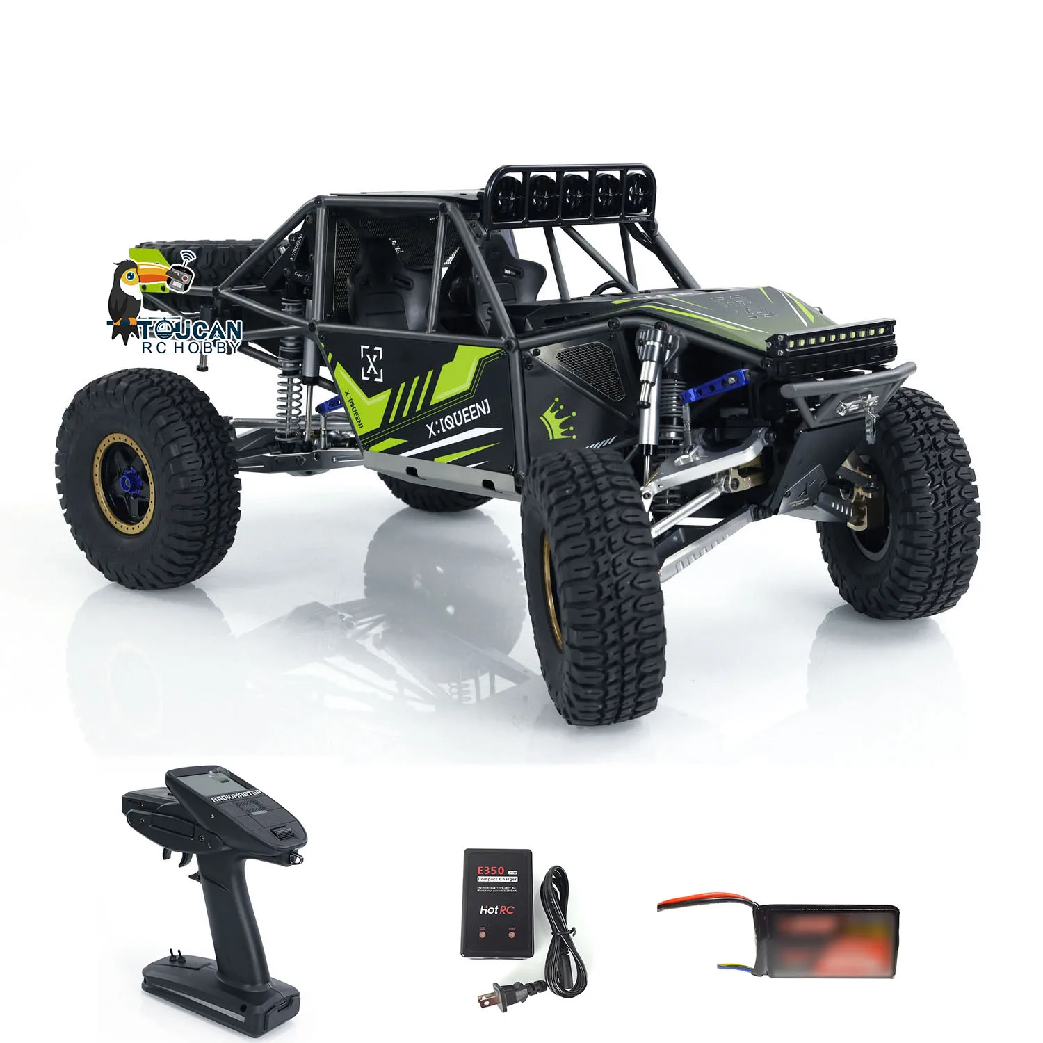 Toys 1/8 Capo U4 Queen CD1582X RC Crawler Car 2 Speeds TOUCAN Finished Remote Control Racing Truck Vehicle Light Sound Model