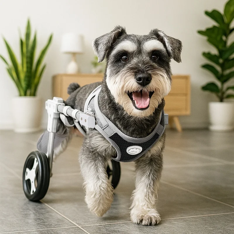 

Retractable Adjustable Lightweight Pet Wheelchair Aluminum Alloy Rear Leg Support Cart For Disabled Dogs Cats Hind Limb Aid