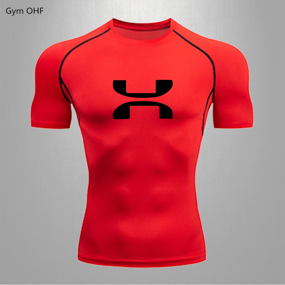 Brand Men T Shirt Quick Dry MMA Rashgard Running Shirts Men Compression Gym Tshirt Fitness Top Sport Shirt Men Exercise Jersey