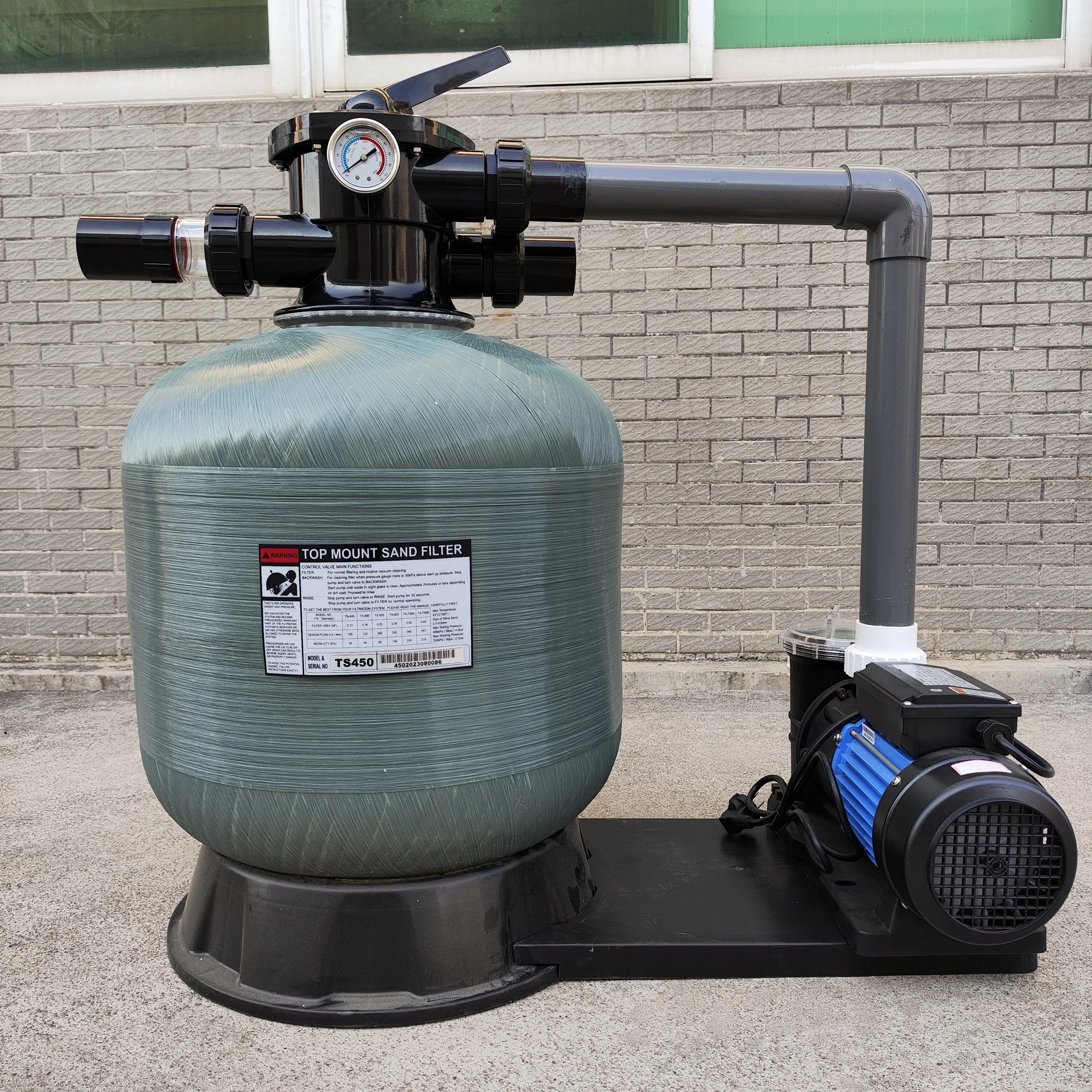 Swimming Pool Water Filtration System Sand Filter And Pump Combo For Efficient Water