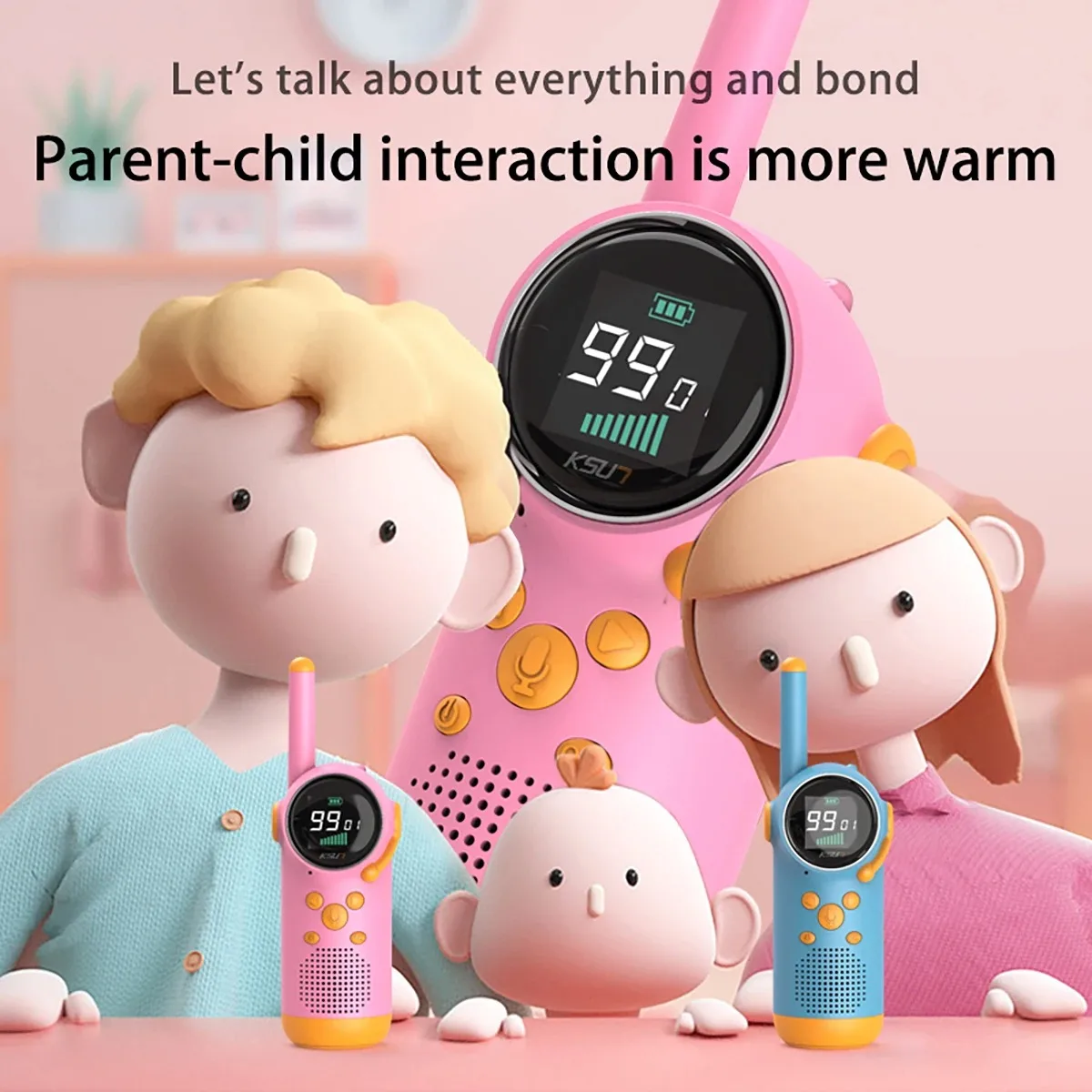 Mini walkie-talkie de desenho animado para crianças, entretenimento ao ar livre, astronauta, brinquedo interativo de mesa, máquina pequena educacional