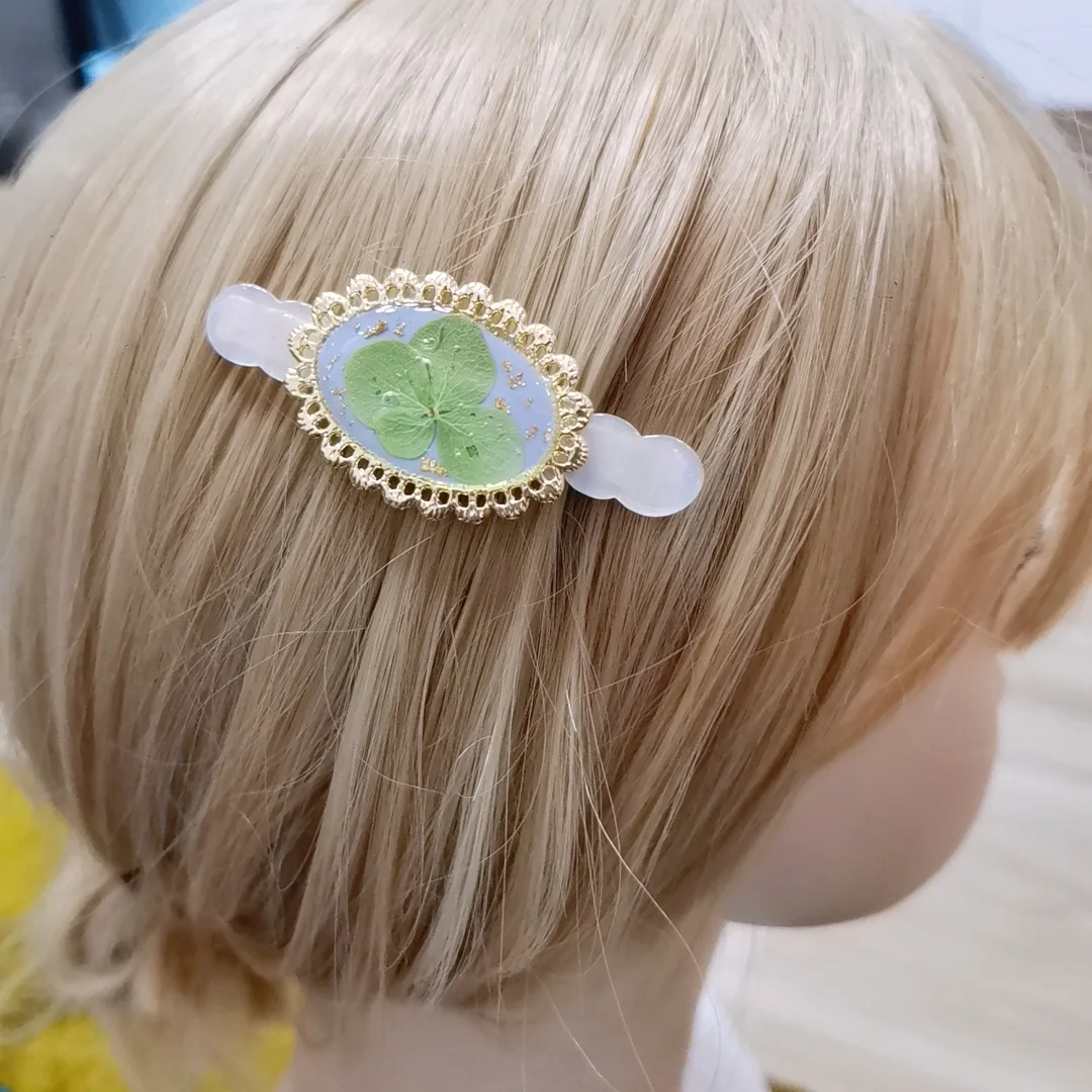 3181 Wholesale Dried Flower Hair Clips Duckbill Clips Fresh Style Artistic Design Plant Specimen Hair Accessories Side Clips