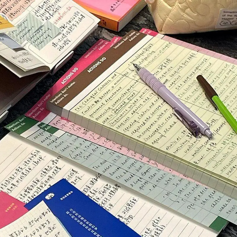 1pcs Korean Style Minimalist B5 Notebook Large Capacity Thick Paper Notepad Multifunctional Diary English Vocabulary Notebook