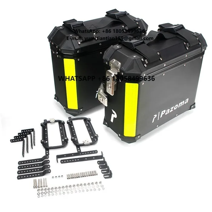 

2pcs Aluminum Side Panniers Box Motorcycle Saddle Hard Luggage Saddlebag Rear Trunk for Kawasaki Suzuki Honda Aprilia