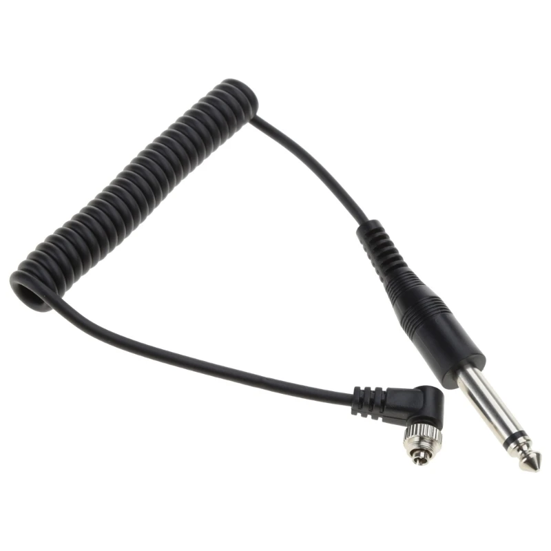 Camera Sync Cable 2.5 3.5 6.35 Professional Coiled Wire for Flash Triggers