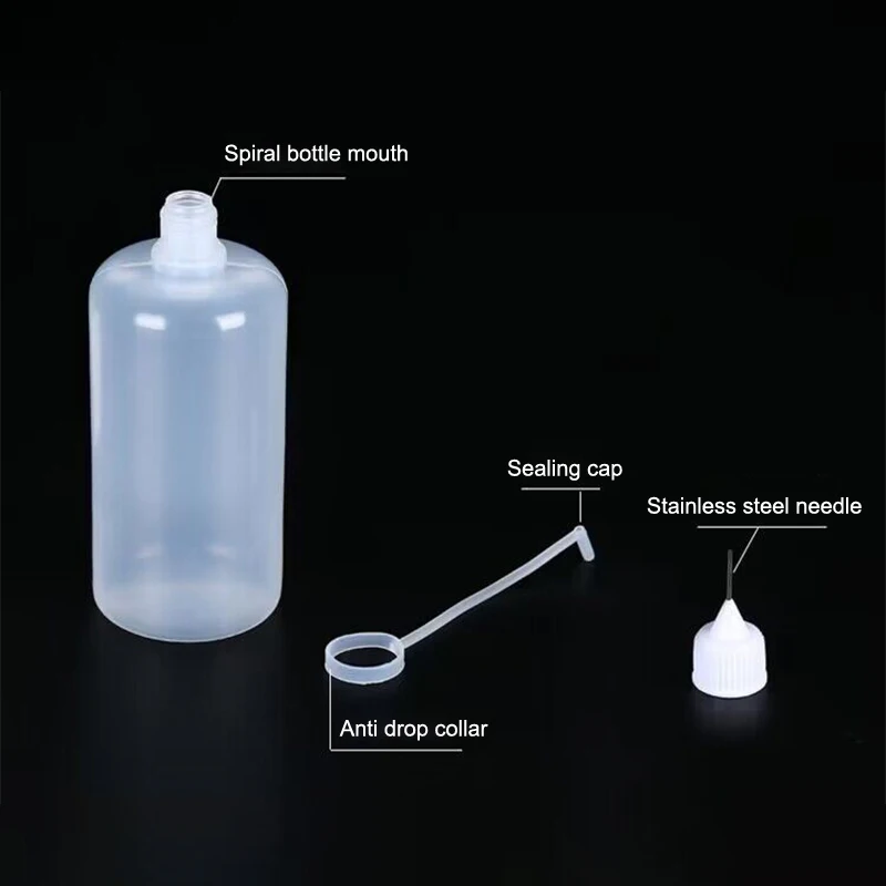 100-5ML  Needle Tip Glue Applicator Plastic Bottle Essential Oil Injection Pigment Bottle Mobile phone dropper repair tool