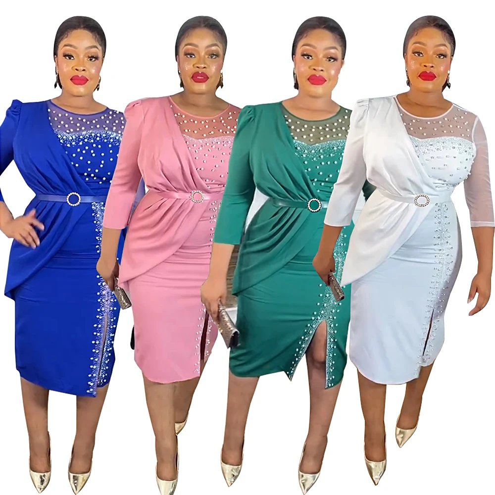 

ICCLEK Africa Clothing African Style Dress For Women 2023 Nigerian Traditional Dress Elegant Ladies Dress For Party And Wedding