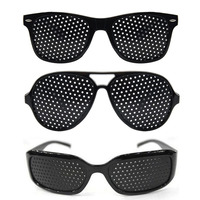 1-3 Pcs Anti-myopia Astigmatism Glasses Vision Correction Fatigue Pin Hole Glasses With Holes For Men Women Eyesight Improvement