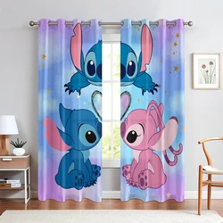 2PCS Animated Cartoon Digital Printed Curtains, Rod Pockets, Kids Room Study Room Decorative Curtains, Gifts, Home Decoration