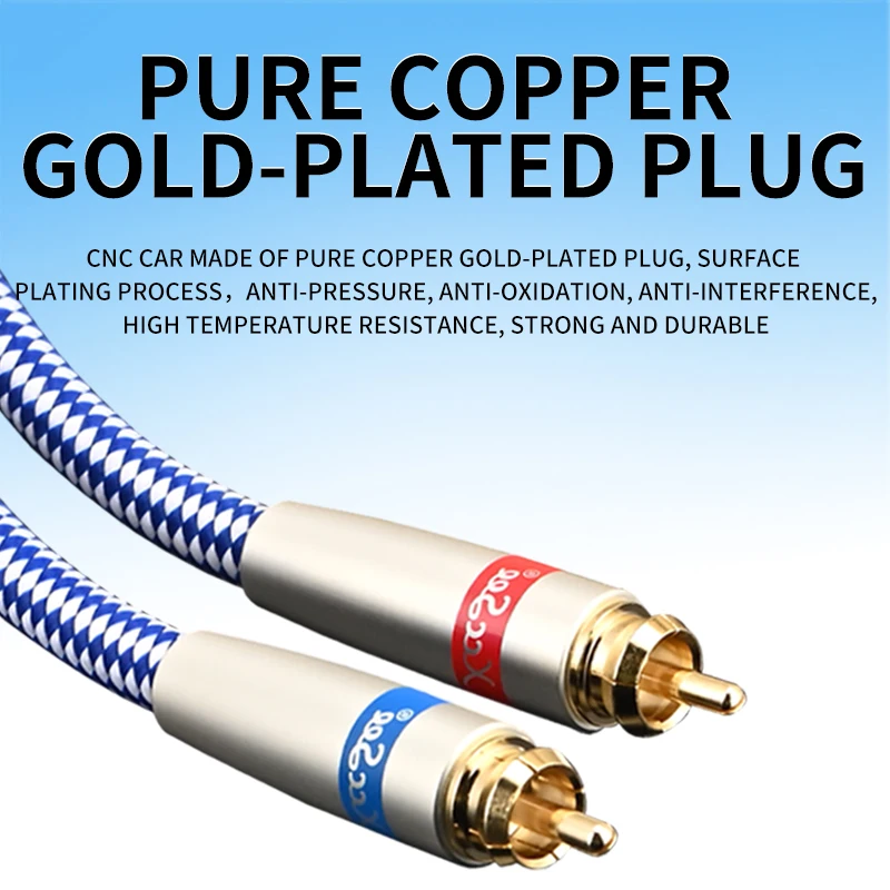 XCCSEE 6N Бескислородная медь RCA двойной аудиокабель Lotus Fever аудиоусилитель сигнальный кабель экранирующий кабель динамика