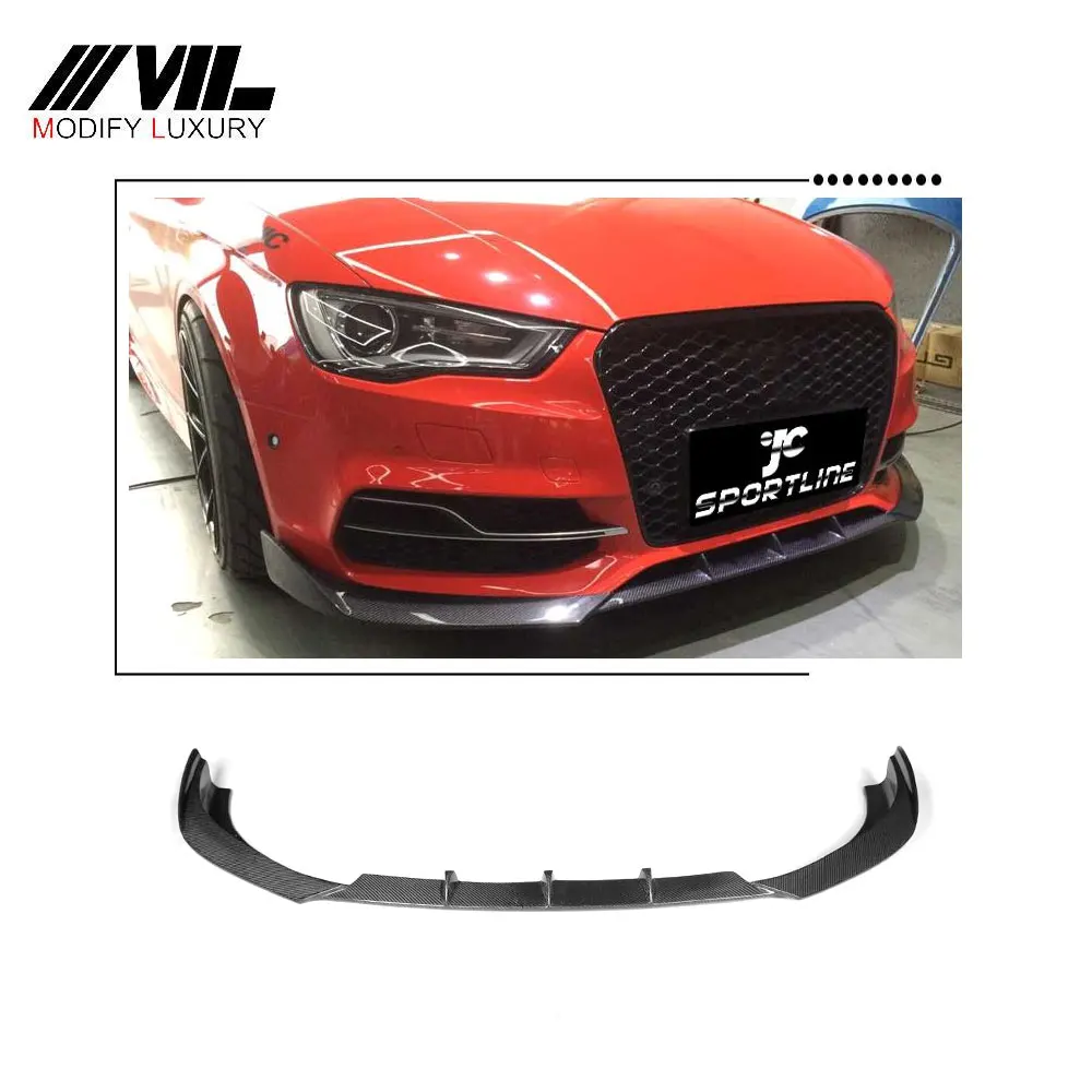 

Suitable for JC STYLE S3 carbon fiber front lip Suitable for Audi sedan 4-door 2014 UP (FIT S3)