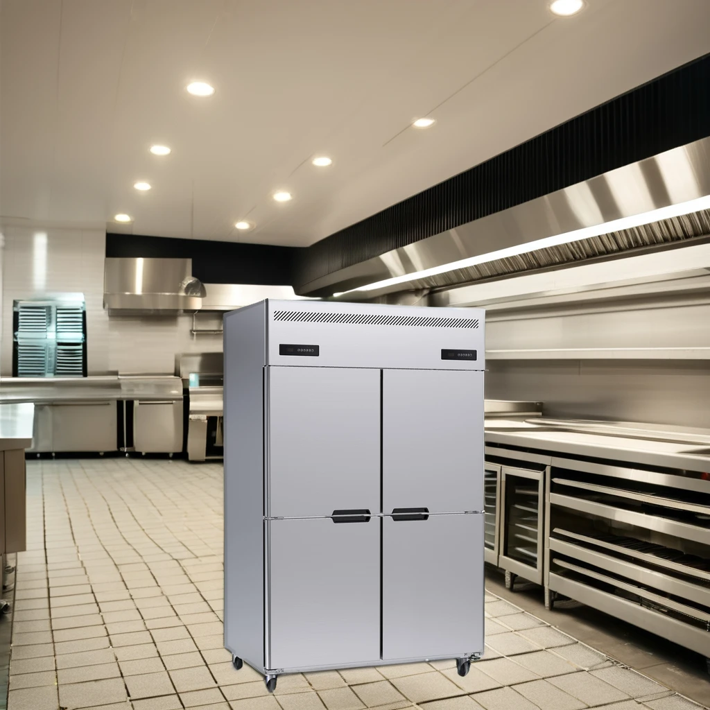 4-Door Commercial Kitchen Freezer New Stainless Steel Voltas Deep Freezer For Restaurants Retail And Hotels