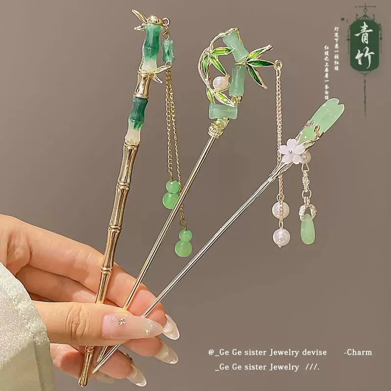 1pc Elegant Chinese Hair Accessory Retro Tassels Suitable for Long Dresses Ceremonies Daily Wear Women's Hair Sticks Hair Needle