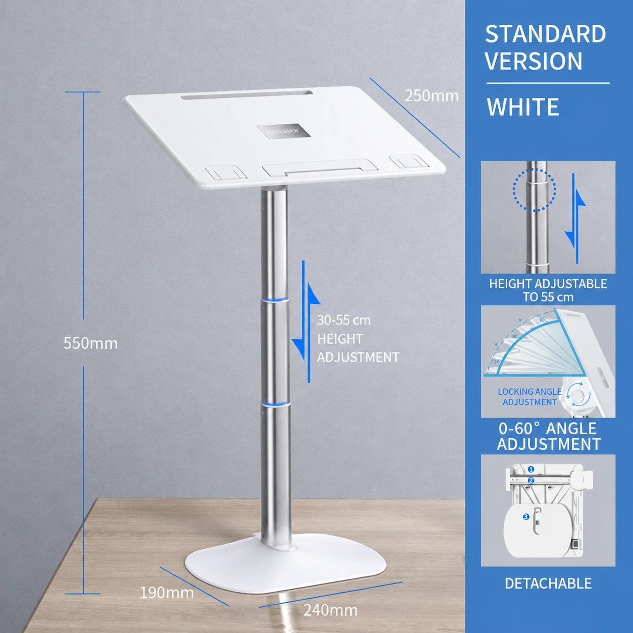 Book Stand Reading Stand Handwriting Stand Book Stapper Angle Adjustable Copyholders & Book Notebook IPad Stands Holder