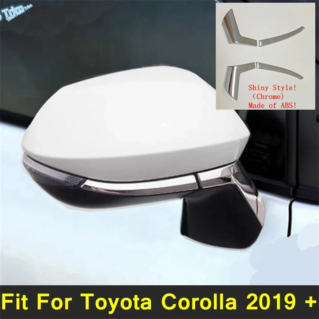 

For Toyota Corolla 2019 - 2023 Auto Side Door Rear View Mirror Cover Trim Garnish Molding Overlay Stripes Exterior Accessories