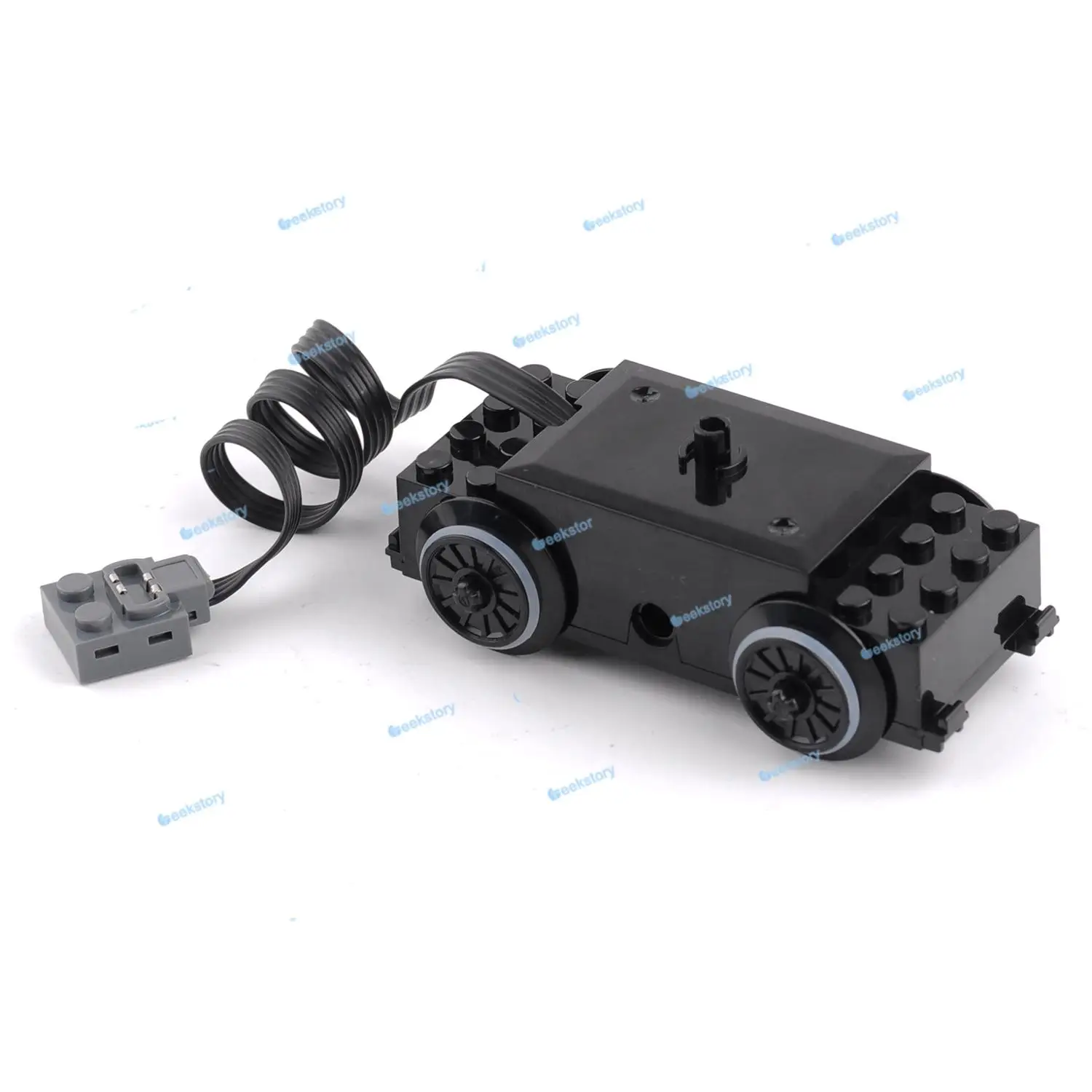 Tecnologia de motor de trilha de trem, blocos de construção, funções de energia, peças com controle remoto infravermelho, conjunto 88002, tijolos moc pf, brinquedos diy