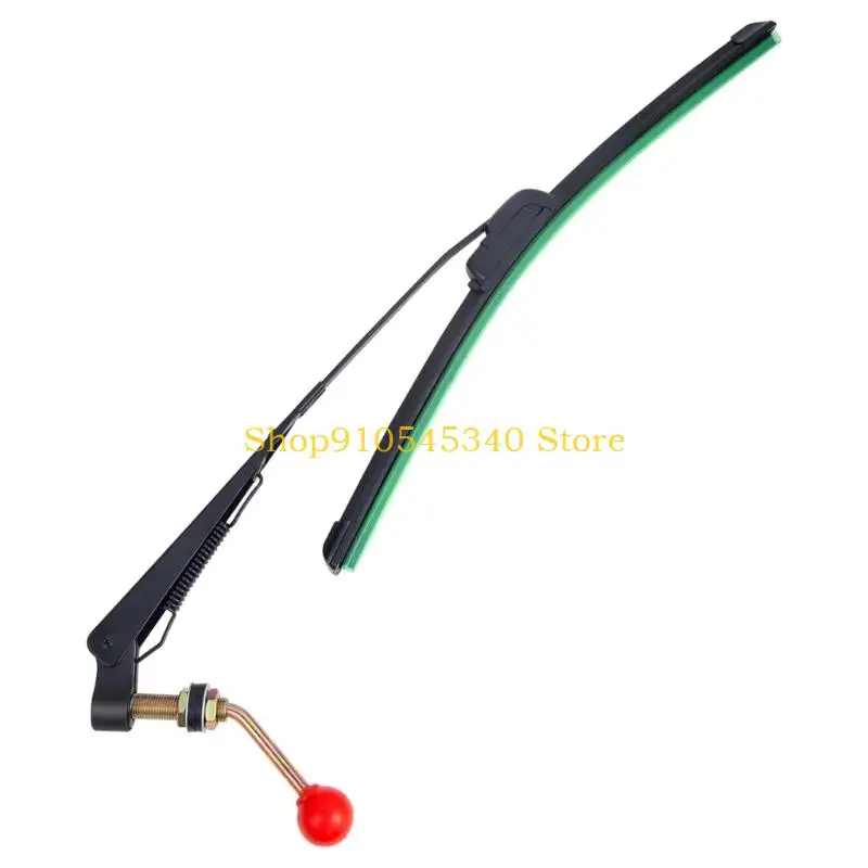 U2JA Manual Windshield Wiper Assembly with Hand Crank Operation, 16 Inch Wiper Kit for UTV Windshield Replacement and Routine