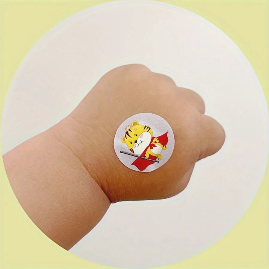 120pcs Cartoon Band-Aid Round Band Aid for Children Kid Skin Vaccine Injection Hole Patch Wound Plaster Kawaii ​Adhesive Bandage