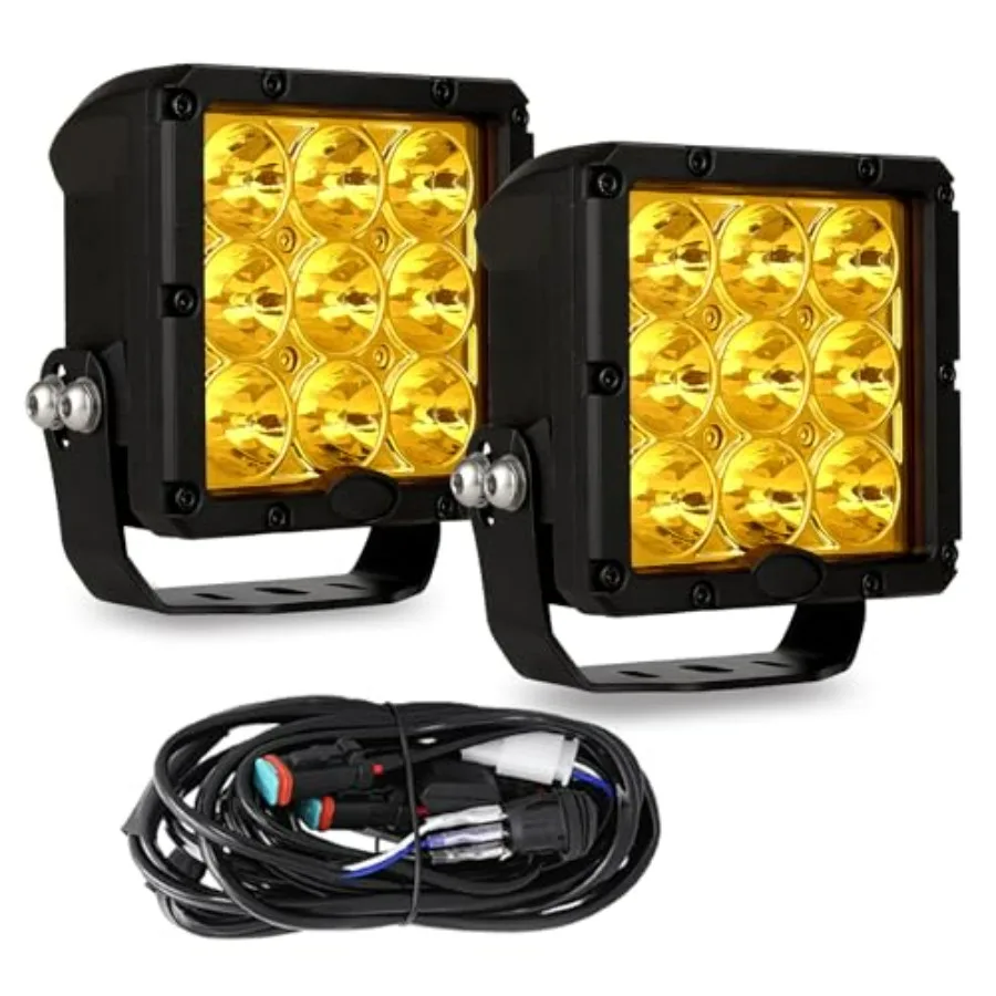 

180W 20400LM Amber LED Driving Light 5INCH Offroad Spot Light for Tractor Engineer Truck 12/24V Yellow LED Lighting